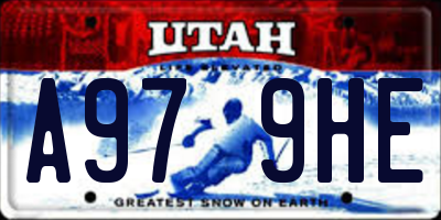 UT license plate A979HE