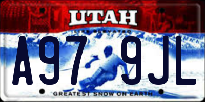 UT license plate A979JL