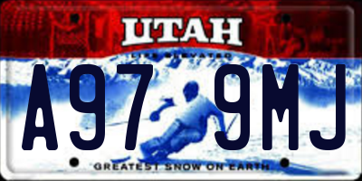 UT license plate A979MJ