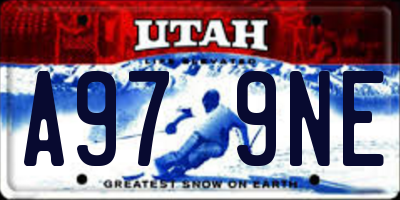 UT license plate A979NE