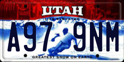 UT license plate A979NM