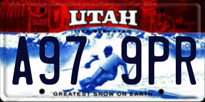 UT license plate A979PR