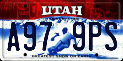 UT license plate A979PS