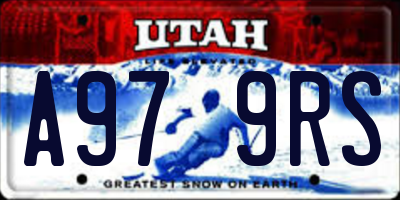 UT license plate A979RS