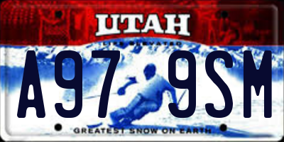 UT license plate A979SM