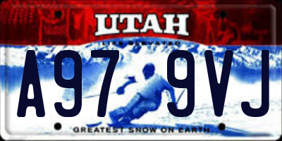 UT license plate A979VJ