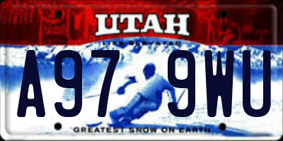 UT license plate A979WU