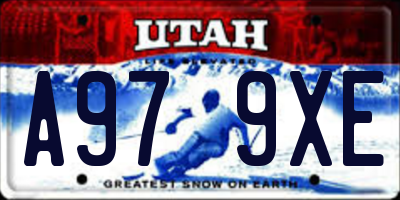 UT license plate A979XE