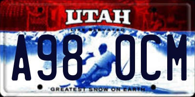 UT license plate A980CM