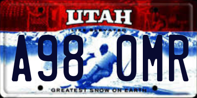 UT license plate A980MR