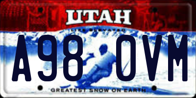 UT license plate A980VM