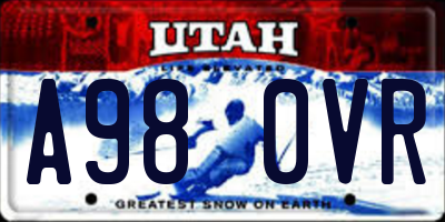 UT license plate A980VR