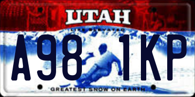UT license plate A981KP
