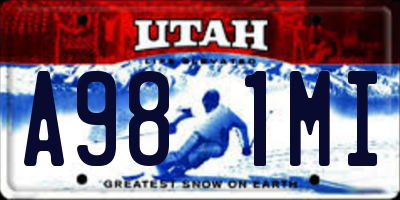 UT license plate A981MI