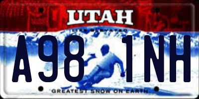 UT license plate A981NH