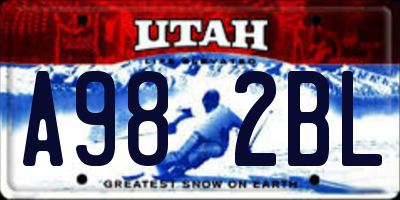 UT license plate A982BL