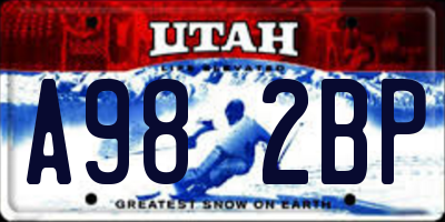 UT license plate A982BP