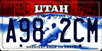 UT license plate A982CM