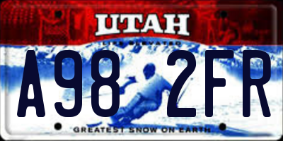 UT license plate A982FR
