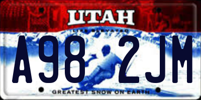 UT license plate A982JM