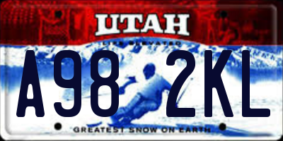 UT license plate A982KL