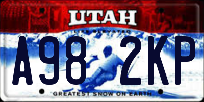 UT license plate A982KP