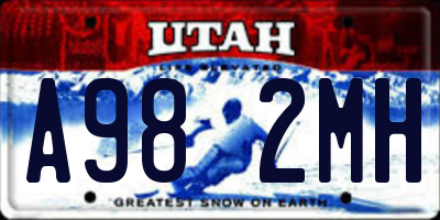 UT license plate A982MH