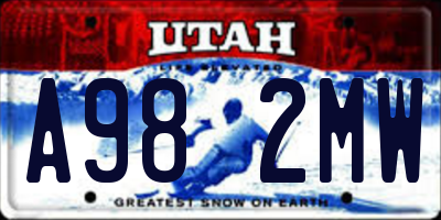 UT license plate A982MW