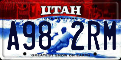 UT license plate A982RM