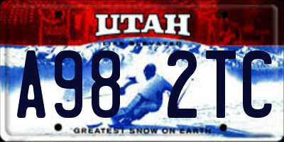 UT license plate A982TC