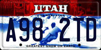 UT license plate A982TD