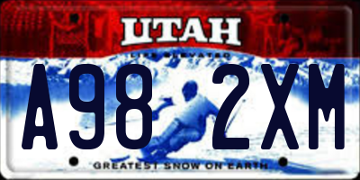 UT license plate A982XM