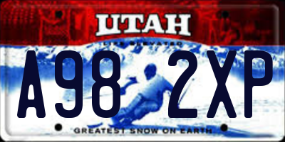 UT license plate A982XP