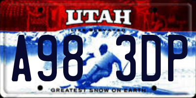 UT license plate A983DP
