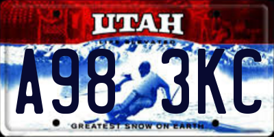UT license plate A983KC