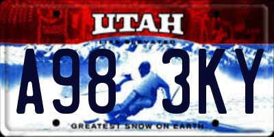UT license plate A983KY