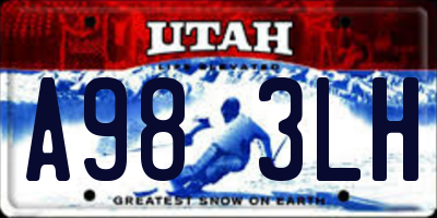 UT license plate A983LH
