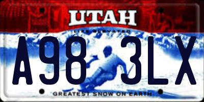 UT license plate A983LX