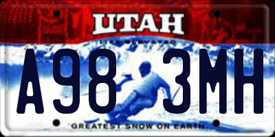UT license plate A983MH