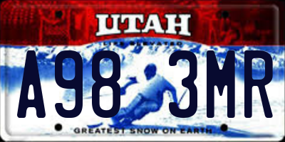 UT license plate A983MR
