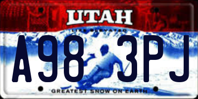 UT license plate A983PJ