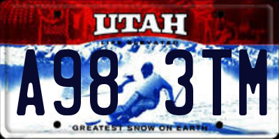 UT license plate A983TM