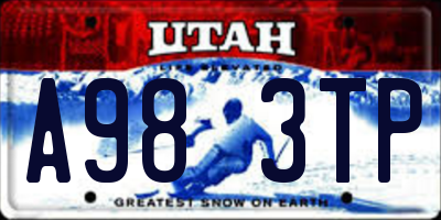 UT license plate A983TP