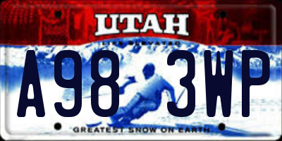 UT license plate A983WP