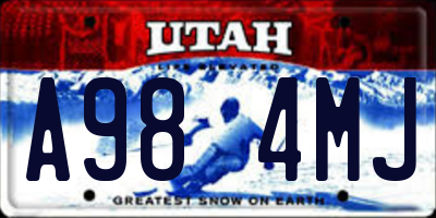 UT license plate A984MJ