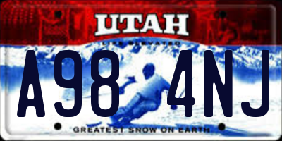 UT license plate A984NJ