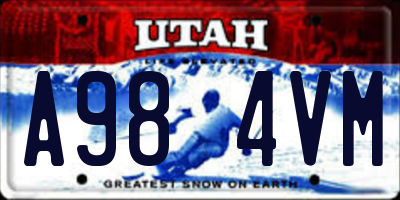 UT license plate A984VM