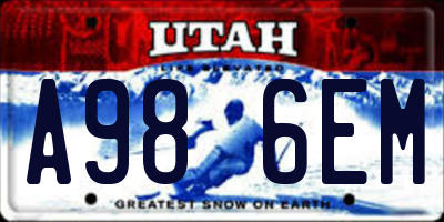 UT license plate A986EM