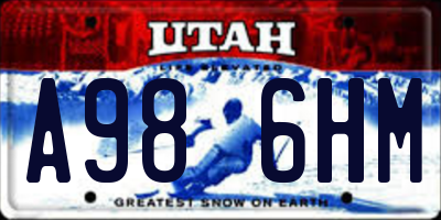 UT license plate A986HM