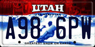 UT license plate A986PW